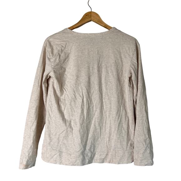 A522292 KOOLABURRA by UGG Essentials Cotton Long Sleeve Tee Oatmeal Heather XS - Picture 4 of 6